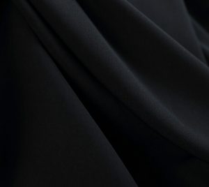Polyester wool peach fabric formal black color